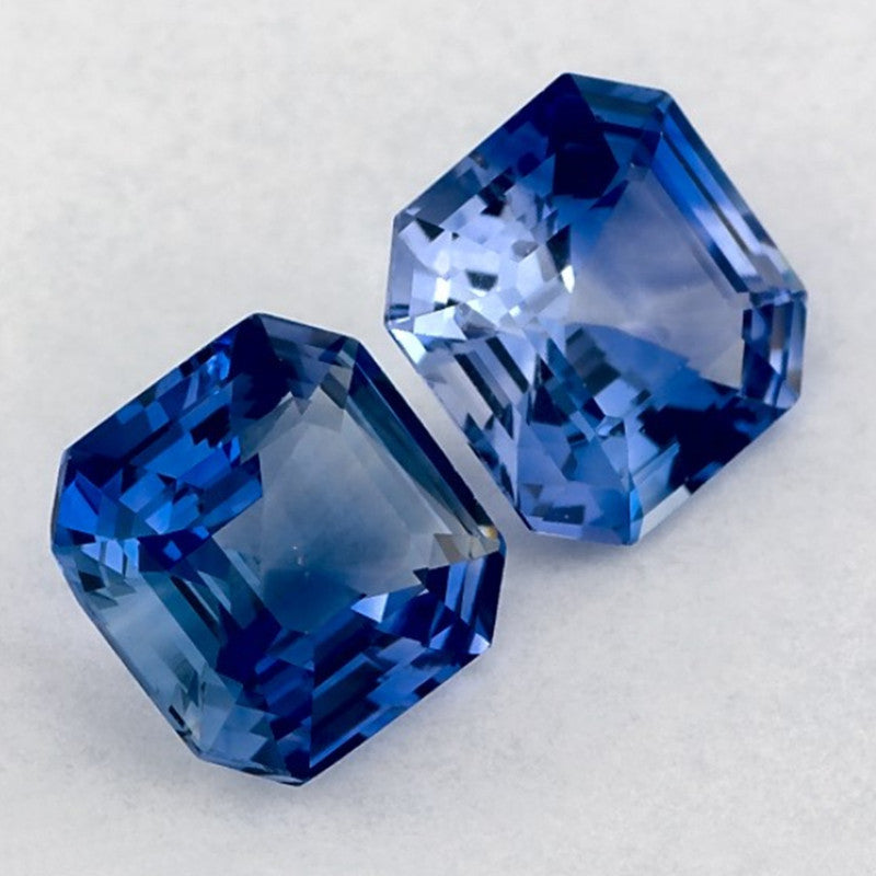 2.24 Carat Asscher Natural Blue Sapphire