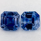 2.57 Carat Asscher Natural Blue Sapphire