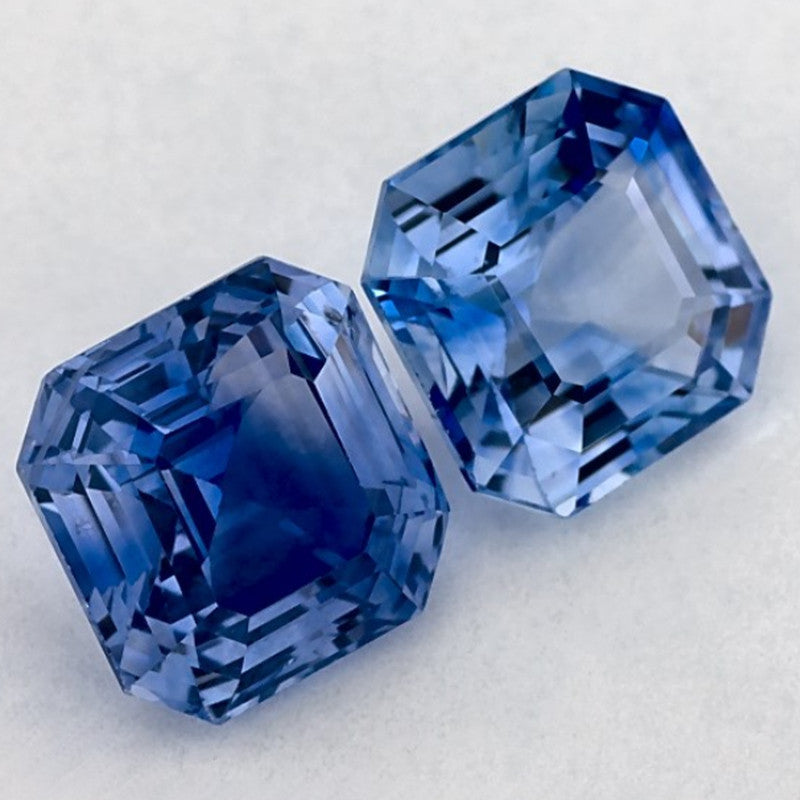 2.57 Carat Asscher Natural Blue Sapphire