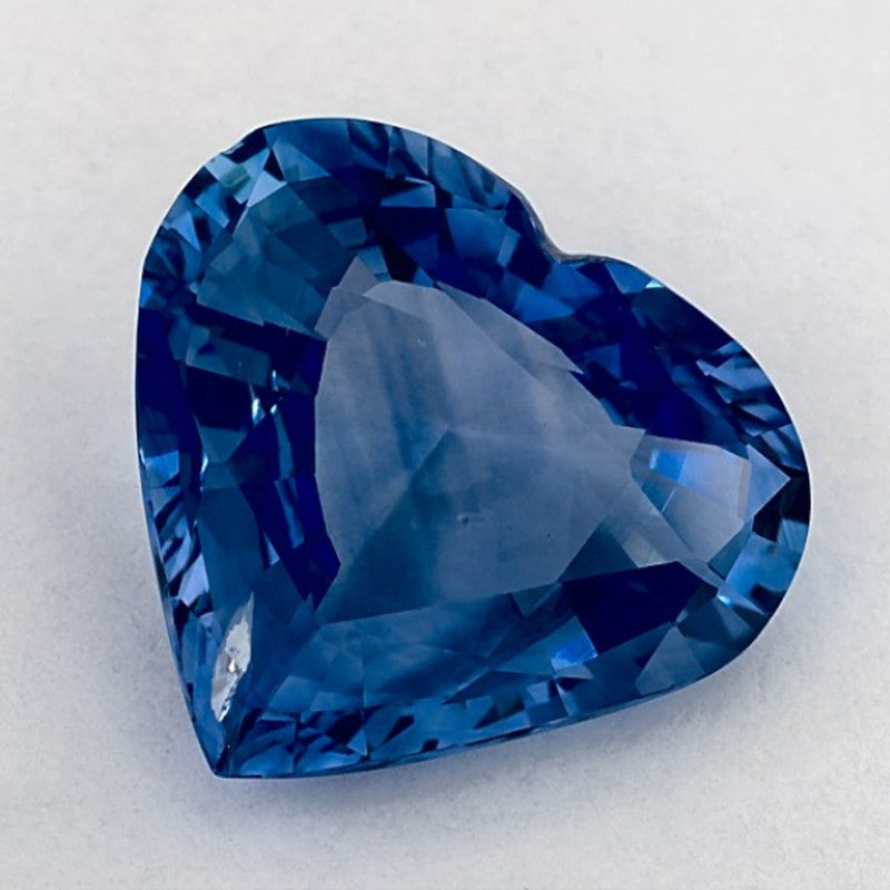 5.91 Carat Heart Natural Blue Sapphire