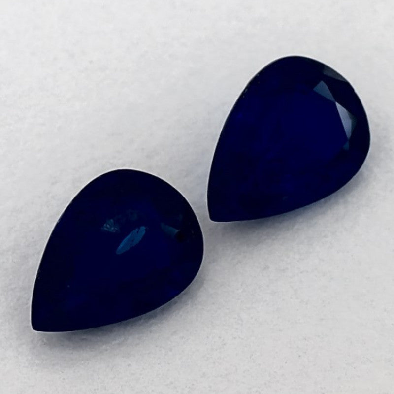 1.26 Total Carat Weight Pear Natural Blue Sapphire