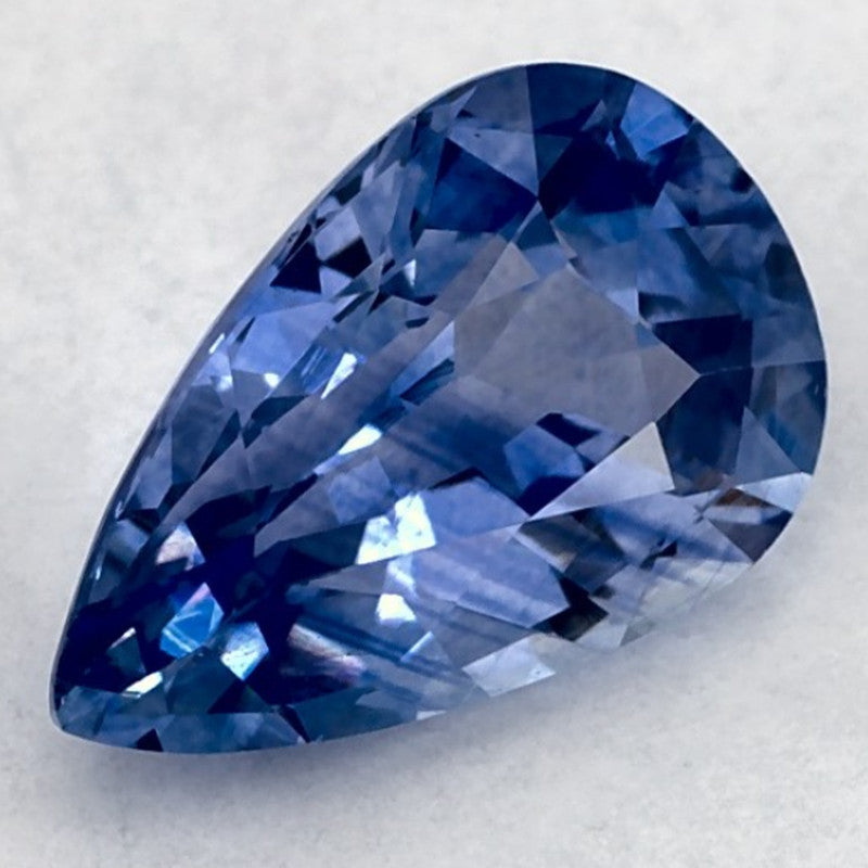 1.36 Carat Pear Natural Blue Sapphire