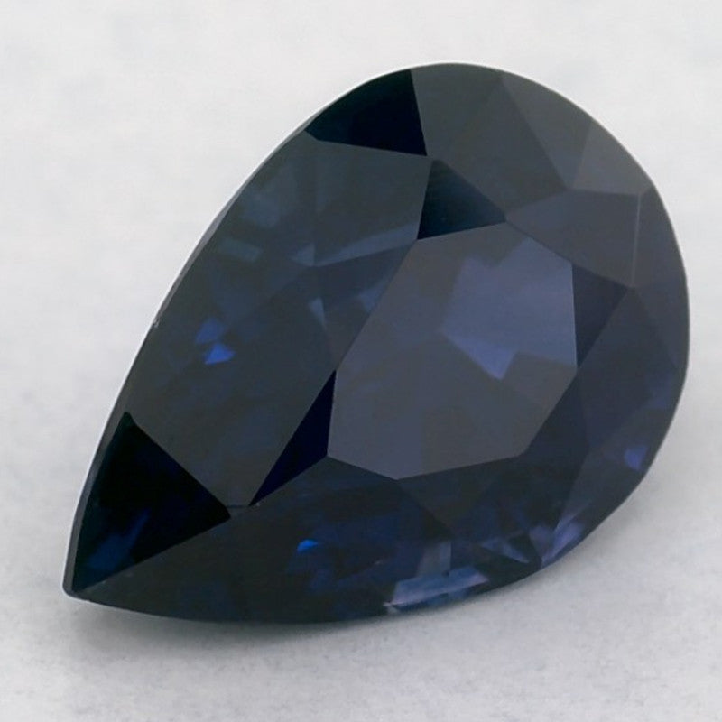 1.60 Carat Pear Natural Blue Sapphire
