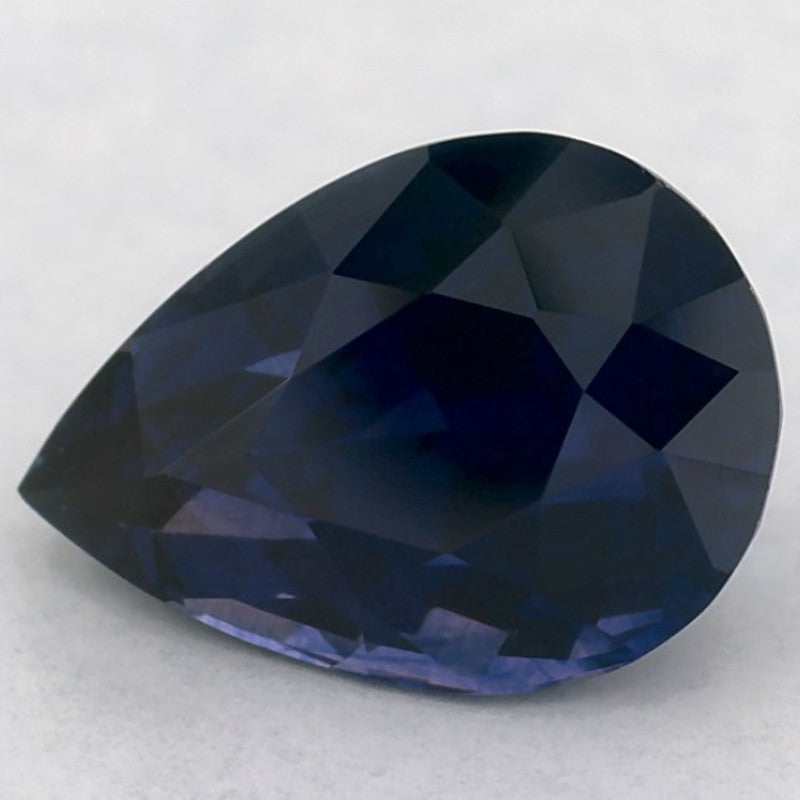 1.60 Carat Pear Natural Blue Sapphire