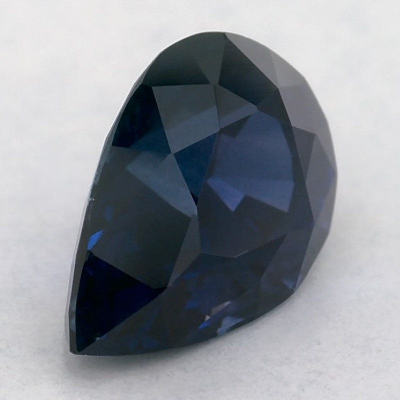 1.60 Carat Pear Natural Blue Sapphire