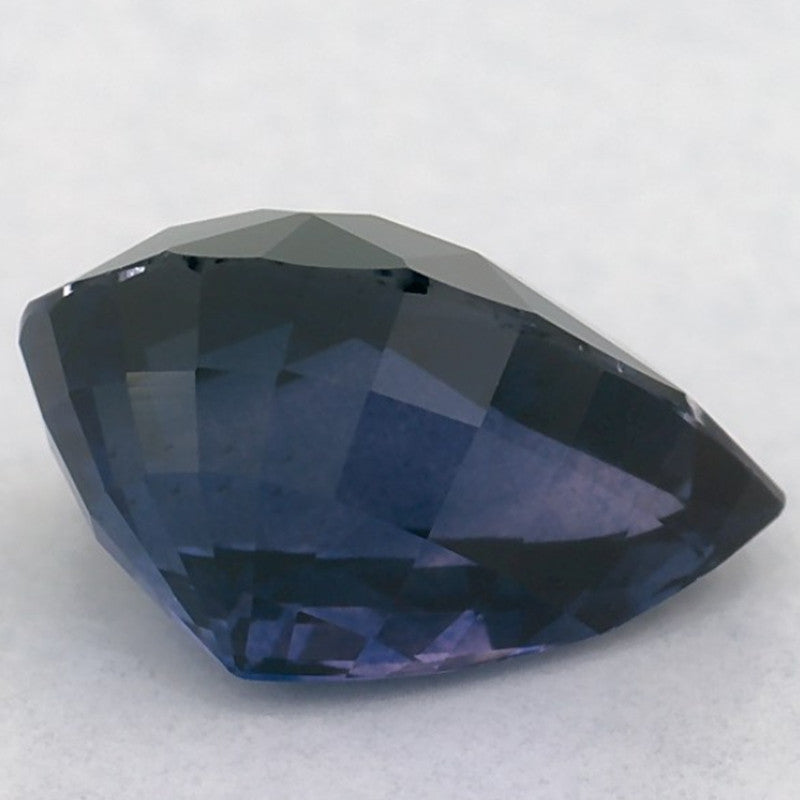 1.60 Carat Pear Natural Blue Sapphire