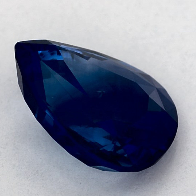 2.06 Carat Pear Natural Blue Sapphire