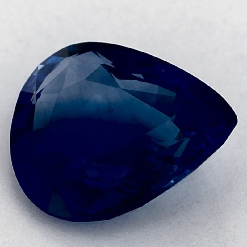 2.06 Carat Pear Natural Blue Sapphire