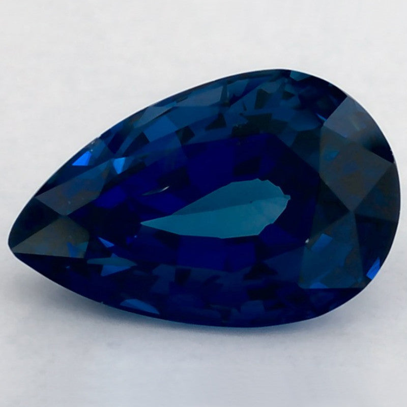 2.01 Carat Pear Natural Blue Sapphire