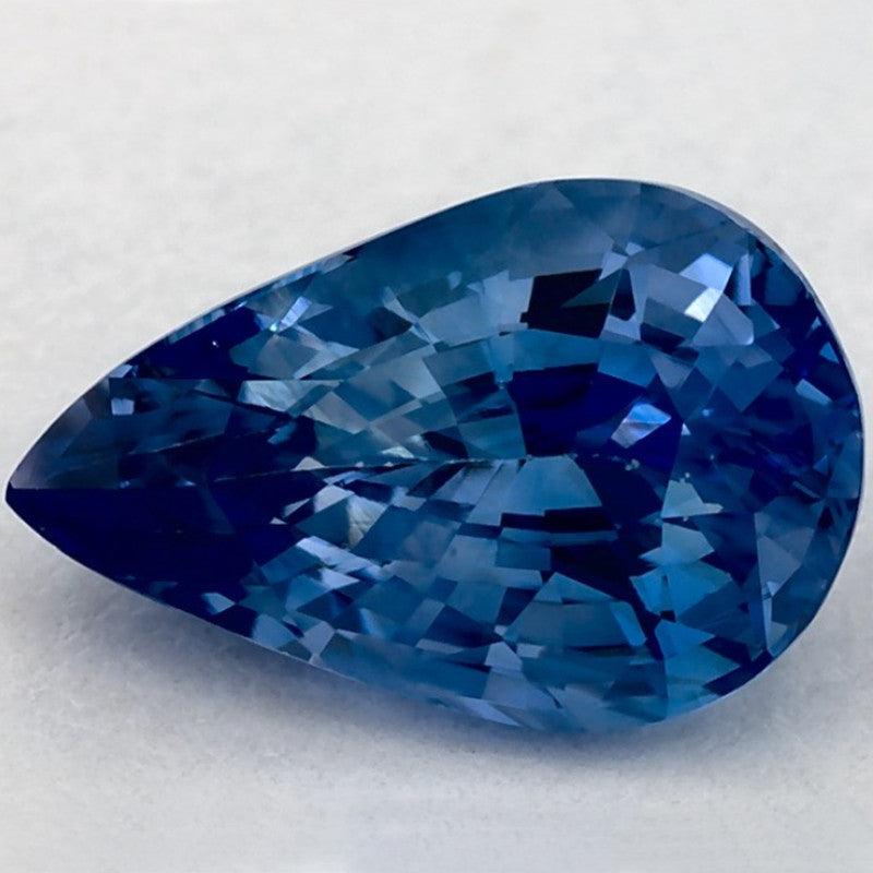 2.01 Carat Pear Natural Blue Sapphire