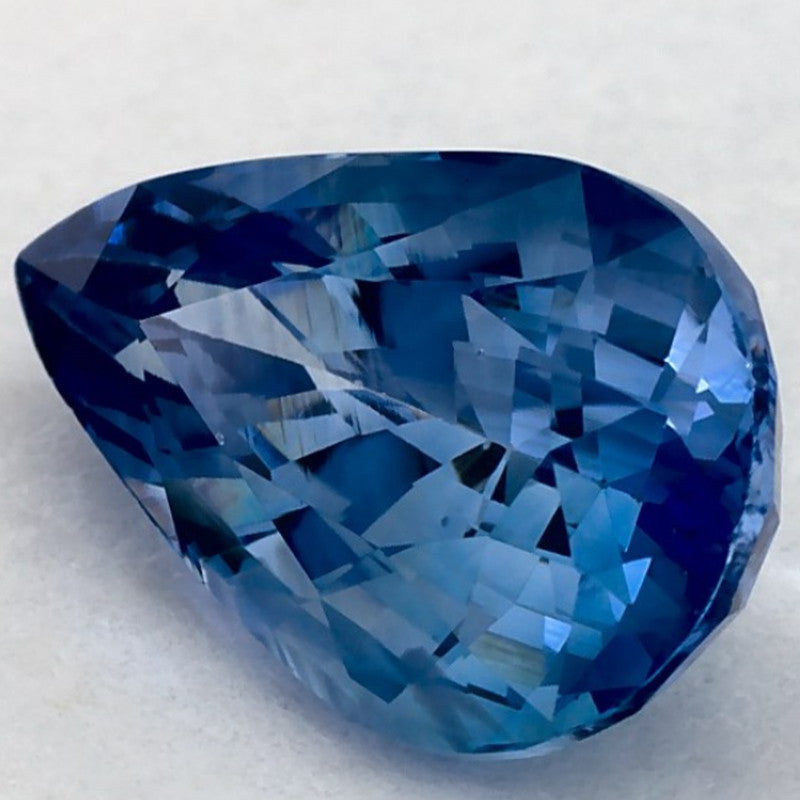 2.01 Carat Pear Natural Blue Sapphire