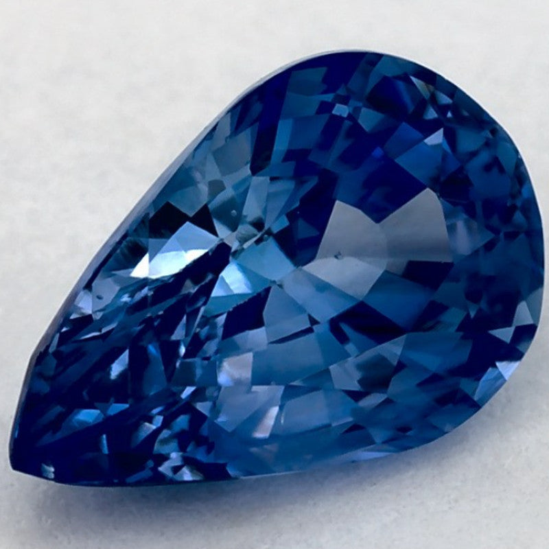 2.01 Carat Pear Natural Blue Sapphire