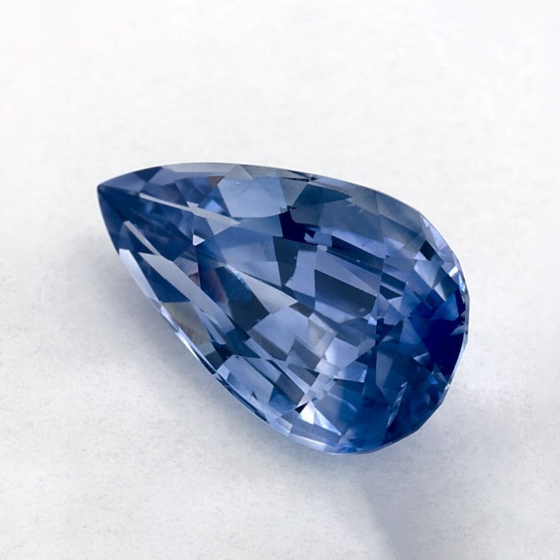 3.06 Carat Pear Natural Blue Sapphire