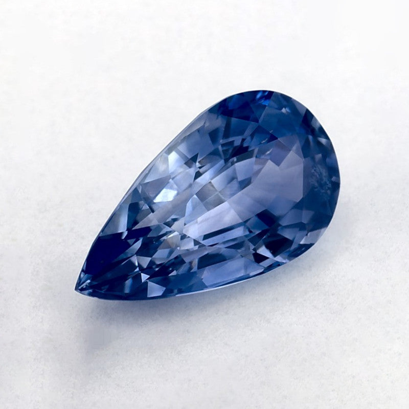 3.06 Carat Pear Natural Blue Sapphire