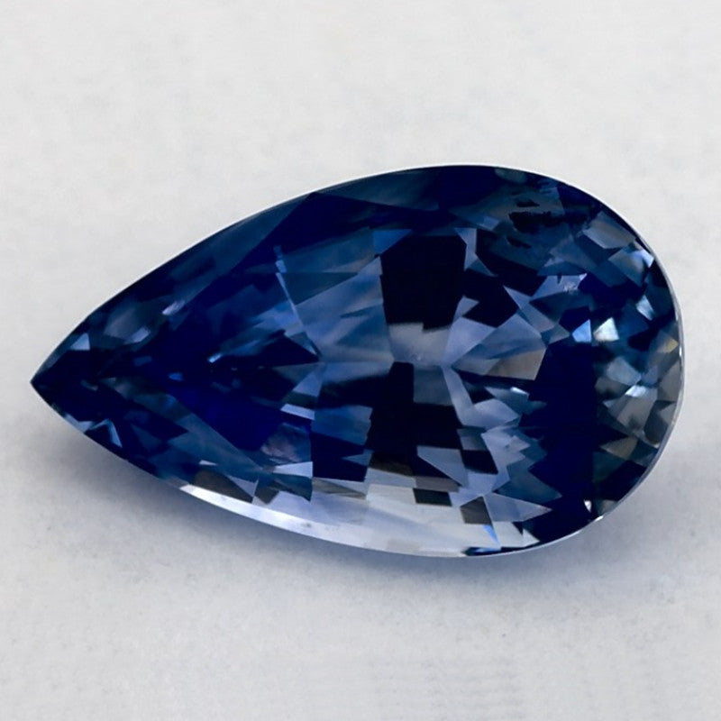 3.00 Carat Pear Natural Blue Sapphire