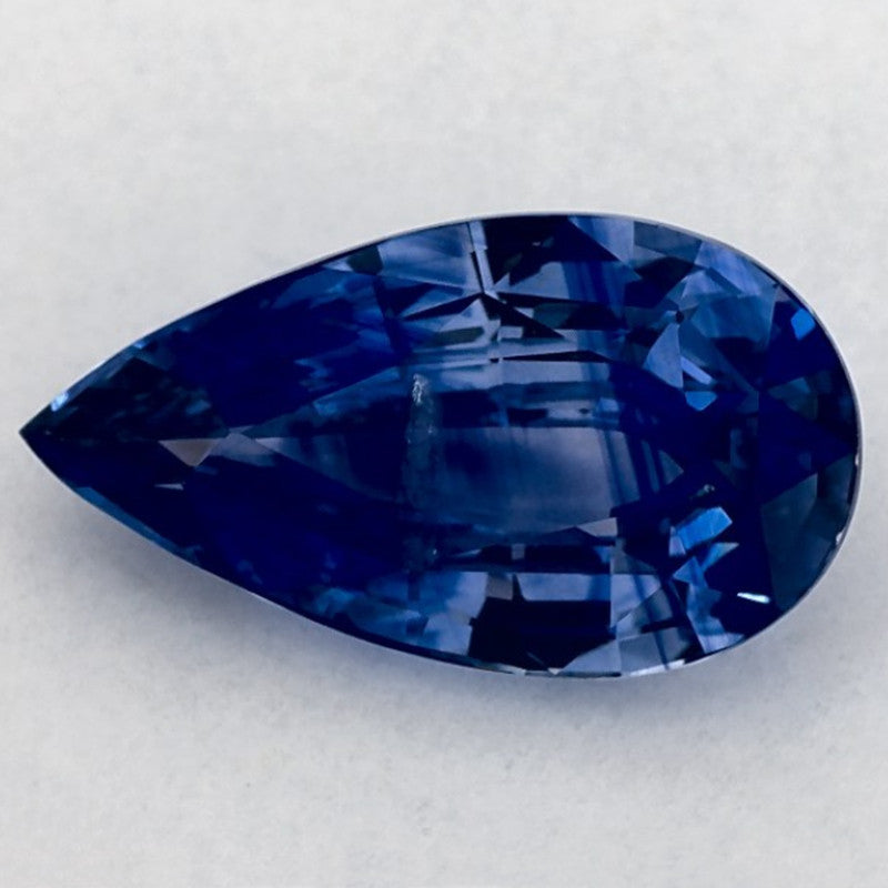 4.00 Carat Pear Natural Blue Sapphire