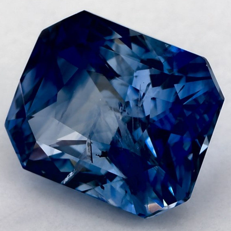 4.49 Carat Radiant Natural Blue Sapphire