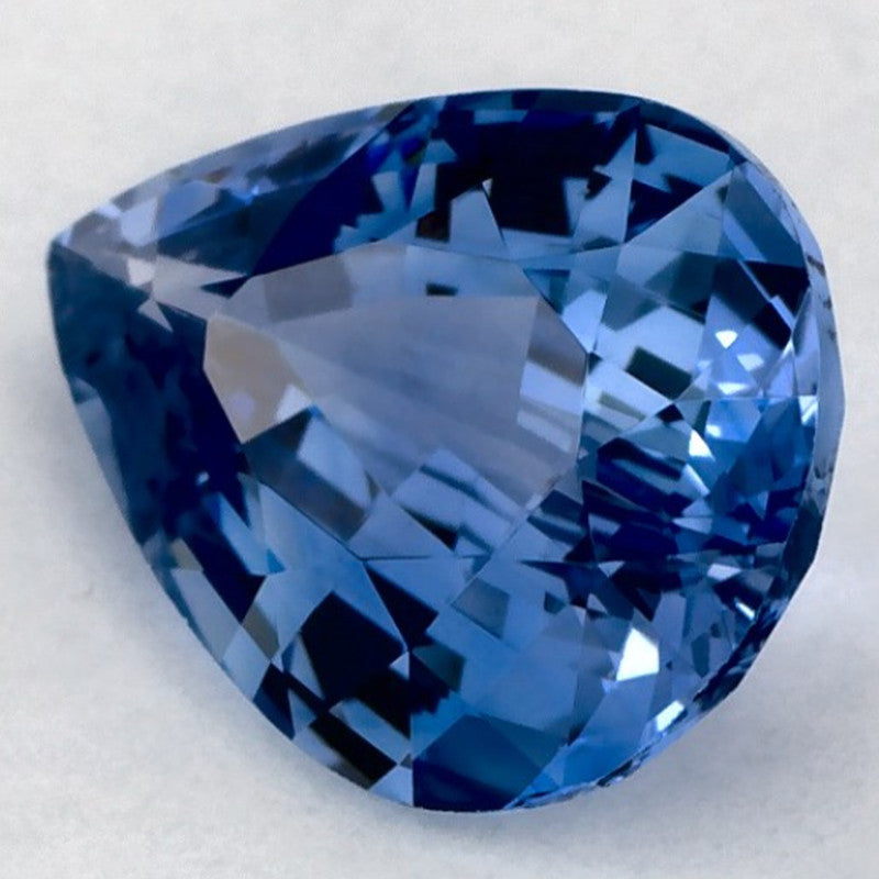 1.64 Carat Pear Natural Blue Sapphire