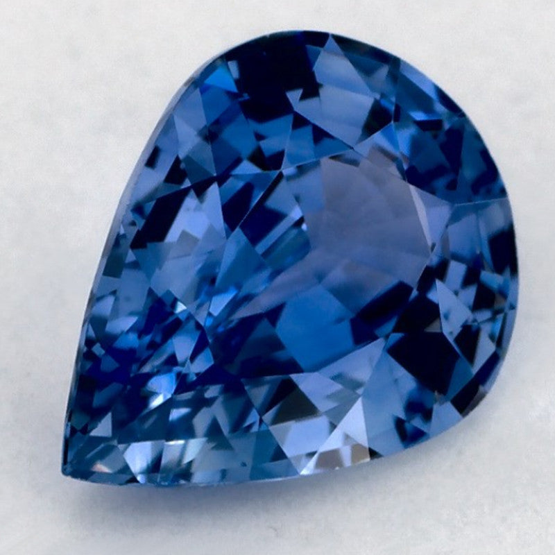 1.64 Carat Pear Natural Blue Sapphire