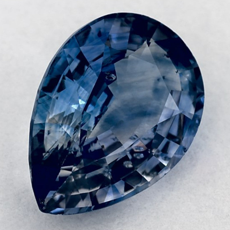 1.69 Carat Pear Natural Blue Sapphire