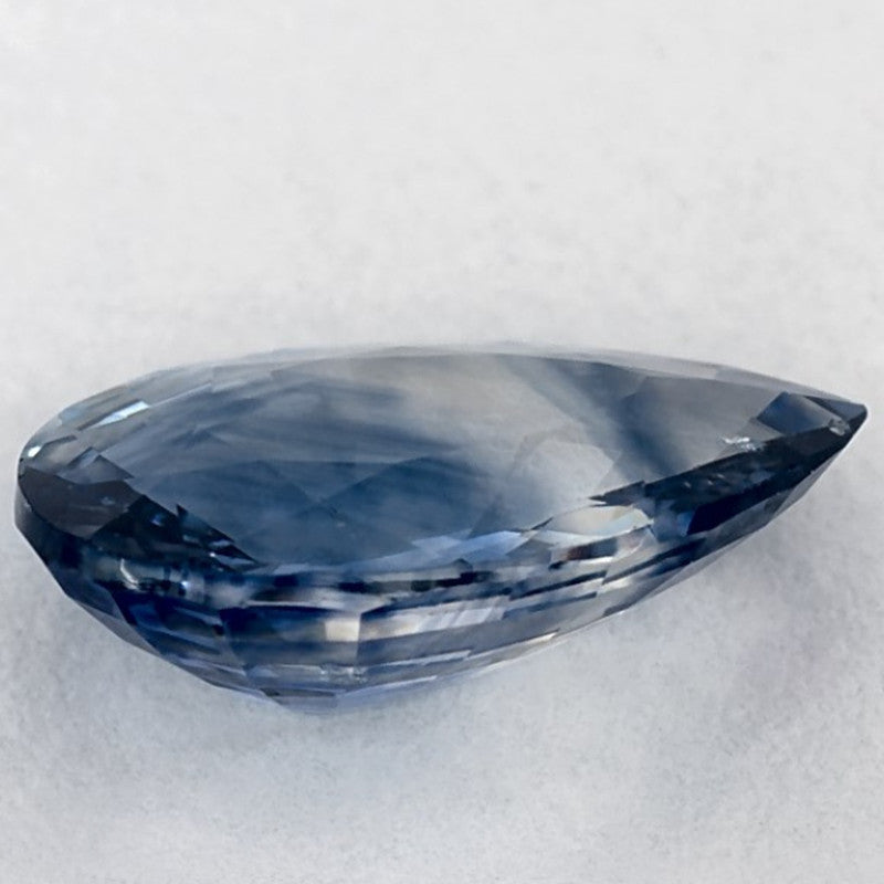1.69 Carat Pear Natural Blue Sapphire