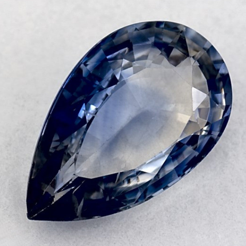 1.40 Carat Pear Natural Blue Sapphire