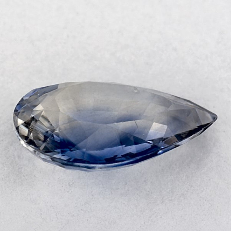 1.40 Carat Pear Natural Blue Sapphire