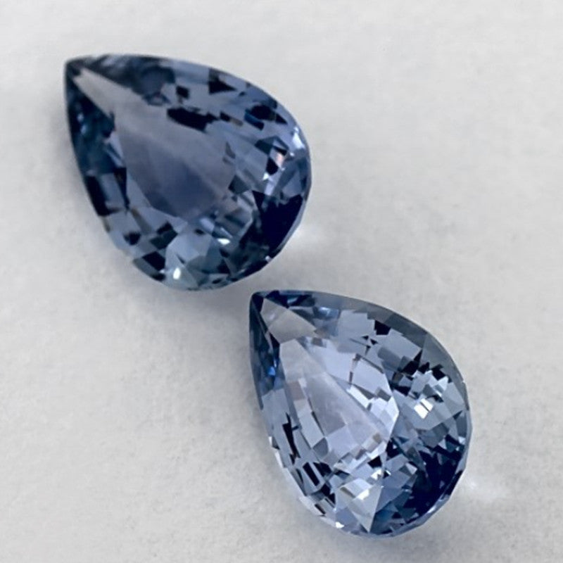1.70 Carat Pear Natural Blue Sapphire