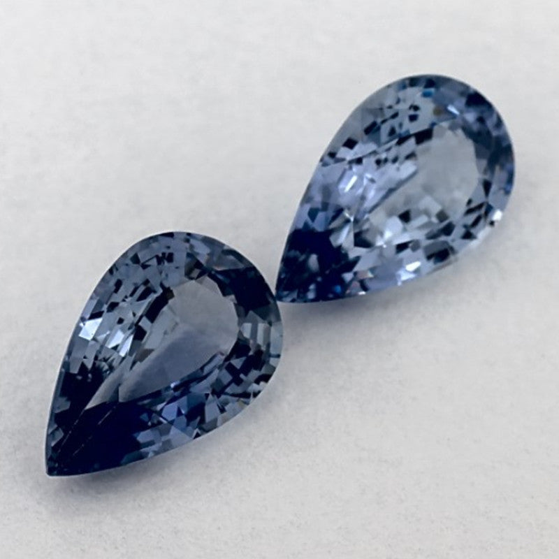1.70 Carat Pear Natural Blue Sapphire