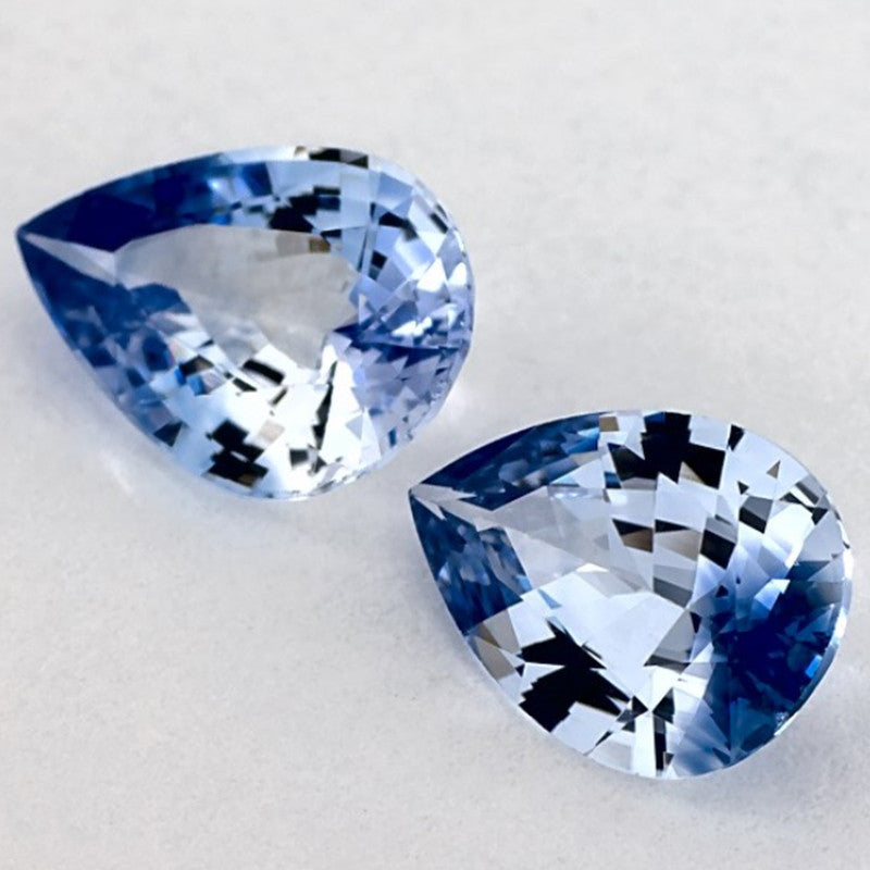 1.72 Carat Pear Natural Blue Sapphire