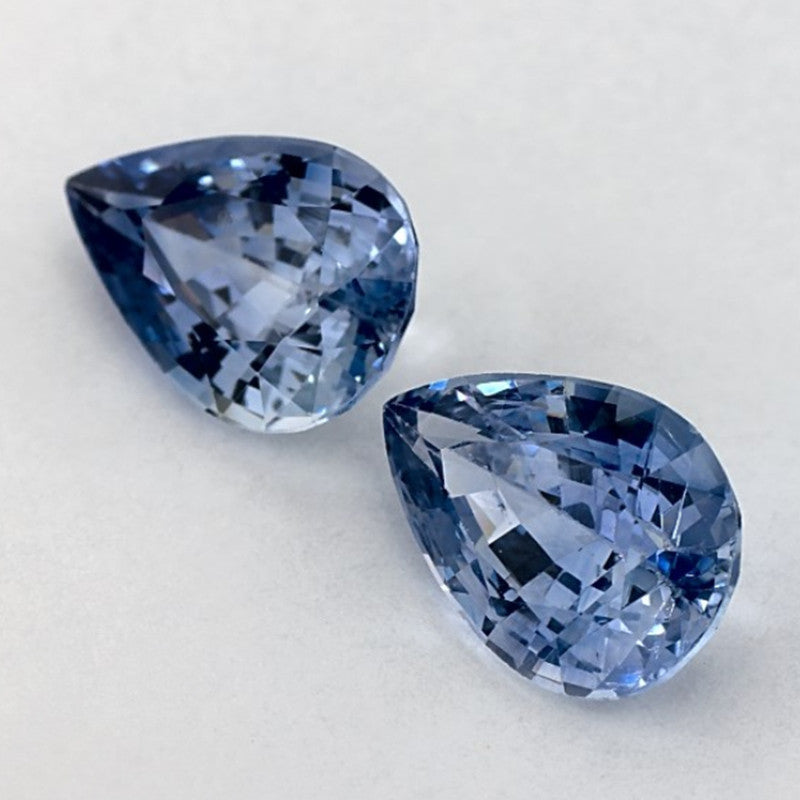 3.72 Carat Pear Natural Blue Sapphire