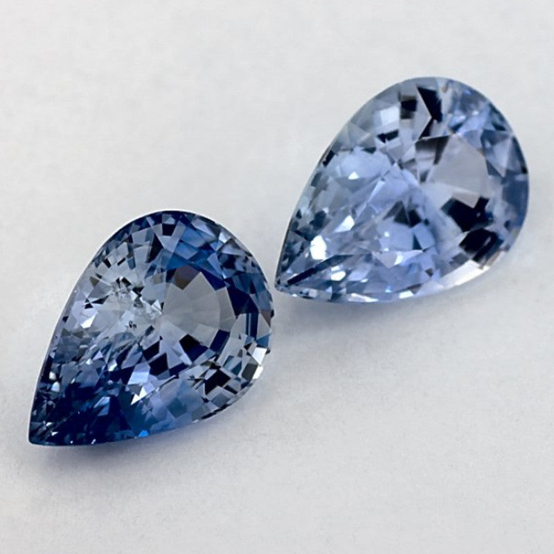 3.72 Carat Pear Natural Blue Sapphire