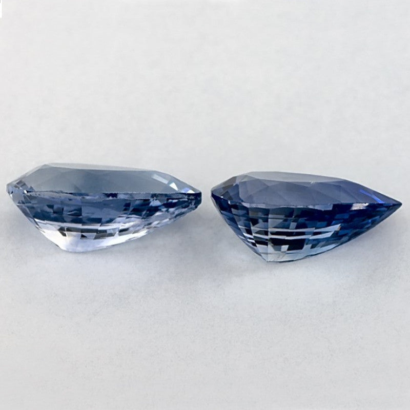 3.72 Carat Pear Natural Blue Sapphire