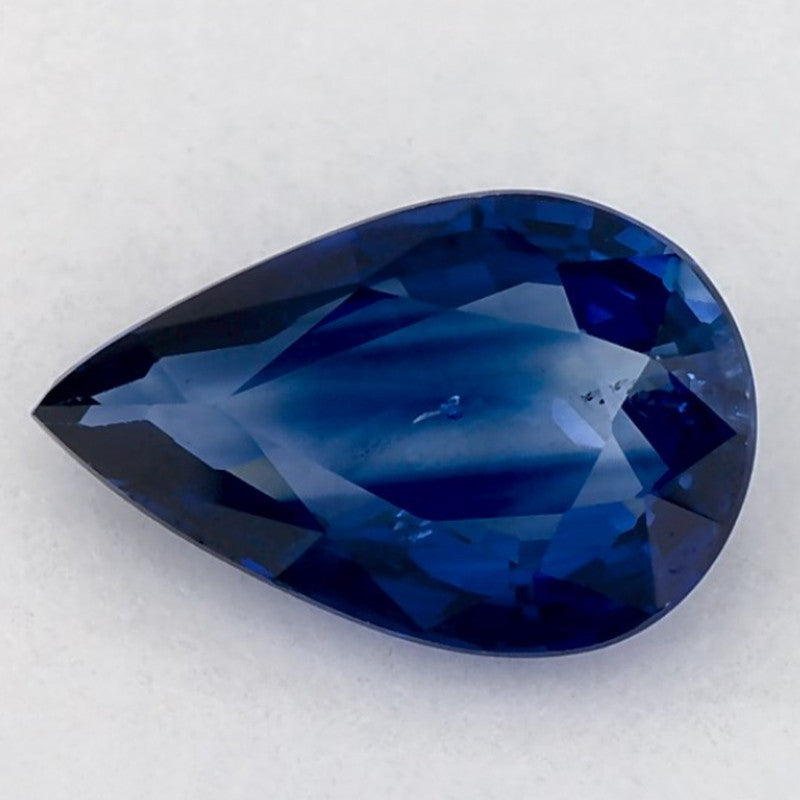 1.06 Carat Pear Natural Blue Sapphire