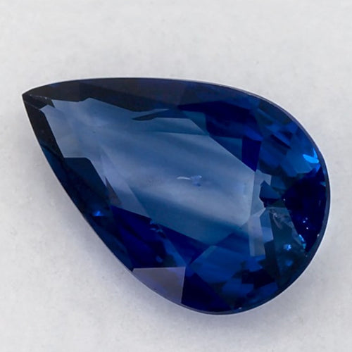 1.06 Carat Pear Natural Blue Sapphire