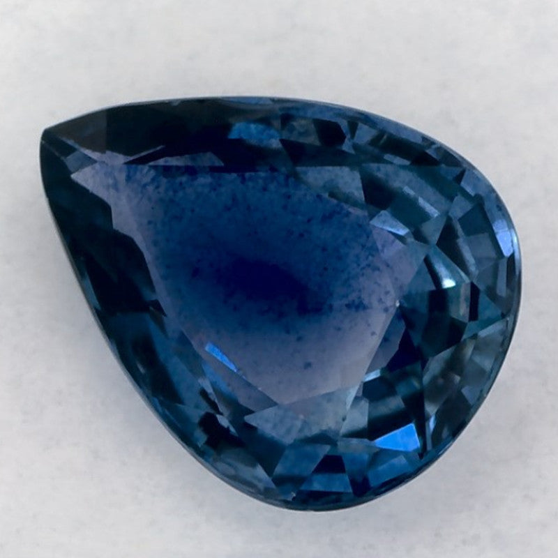 1.25 Carat Pear Natural Blue Sapphire