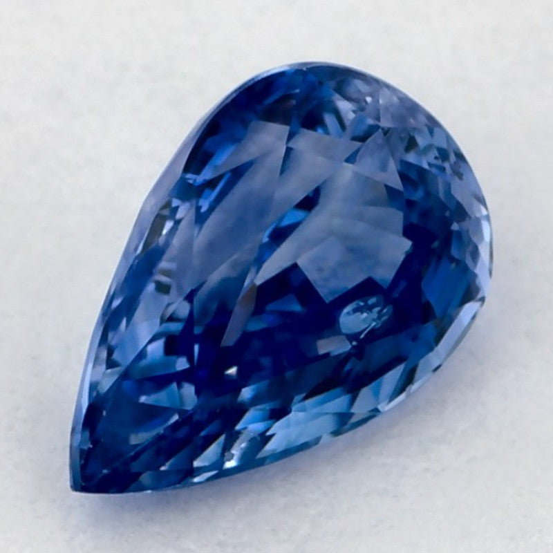 1.04 Carat Pear Natural Blue Sapphire