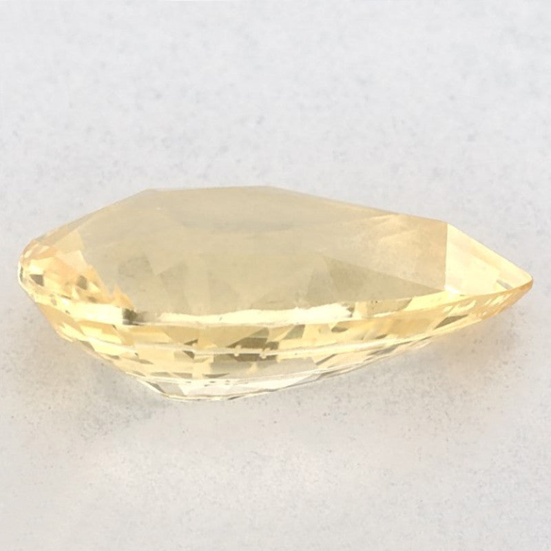 2.60 Carat Pear Natural Yellow Sapphire