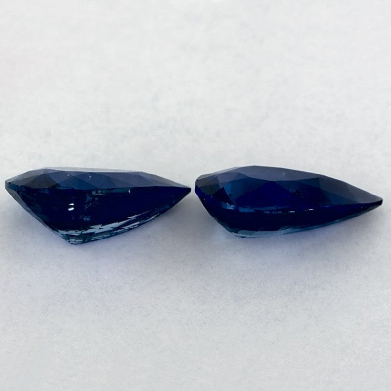 3.66 Carat Pear Natural Blue Sapphire