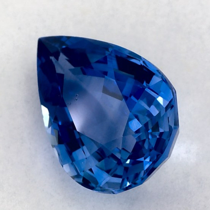 2.58 Carat Pear Natural Blue Sapphire