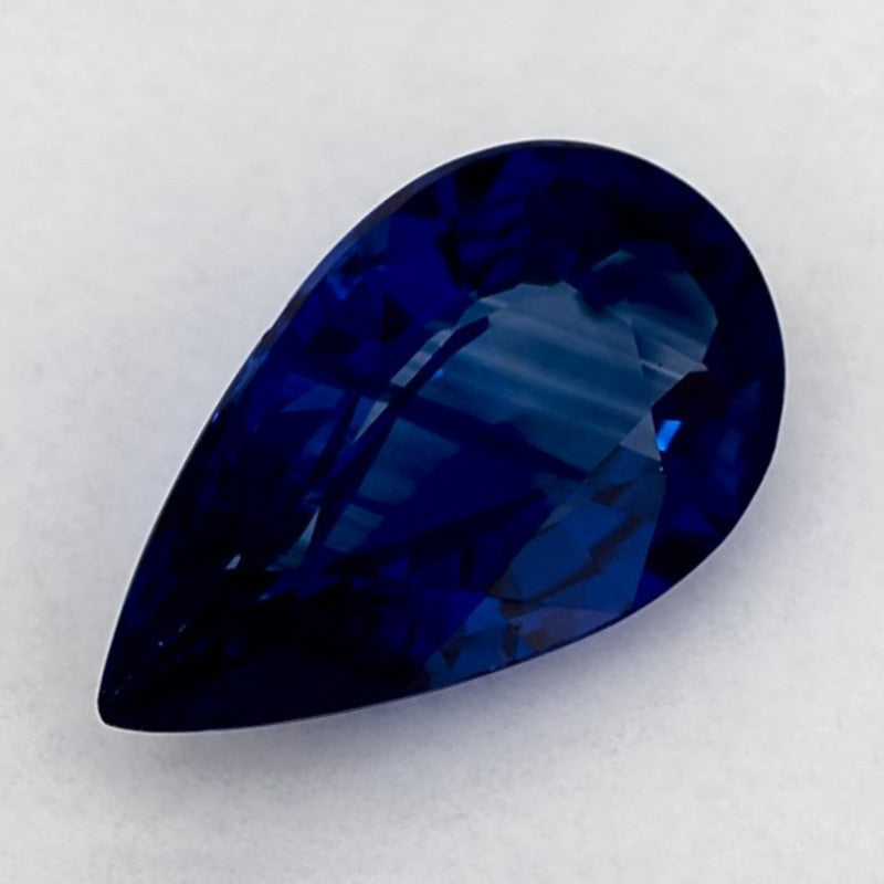 3.06 Carat Pear Natural Blue Sapphire