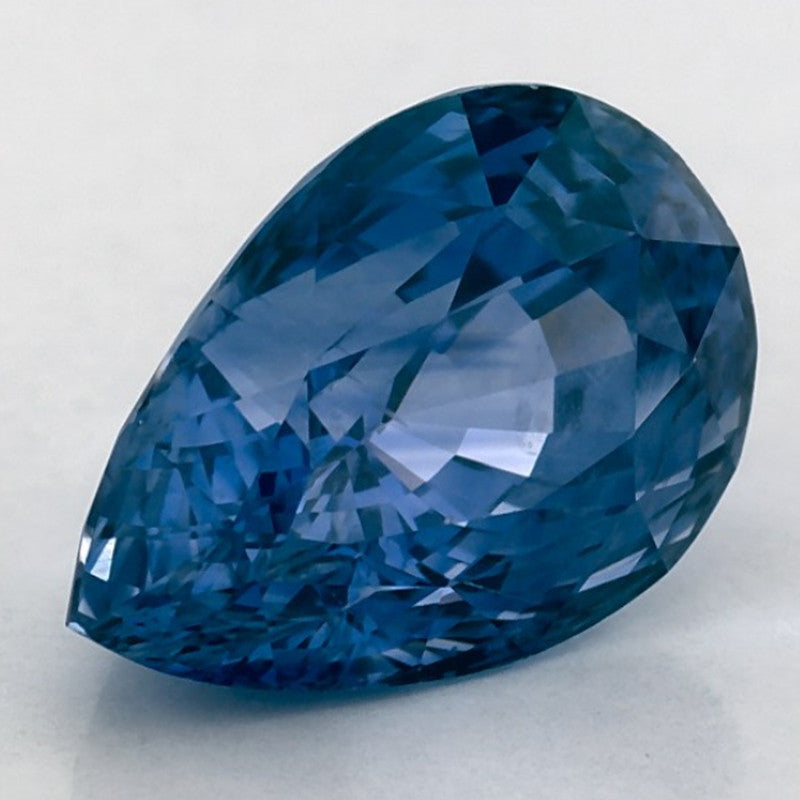 2.99 Carat Pear Natural Blue Sapphire
