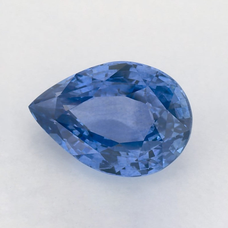3.36 Carat Pear Natural Blue Sapphire