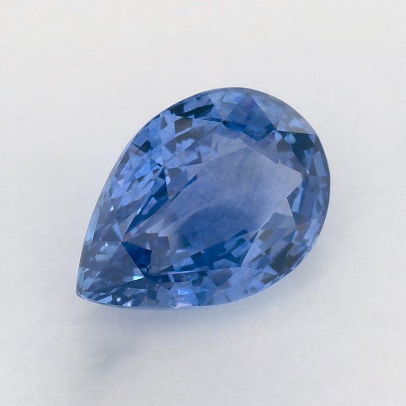 3.36 Carat Pear Natural Blue Sapphire