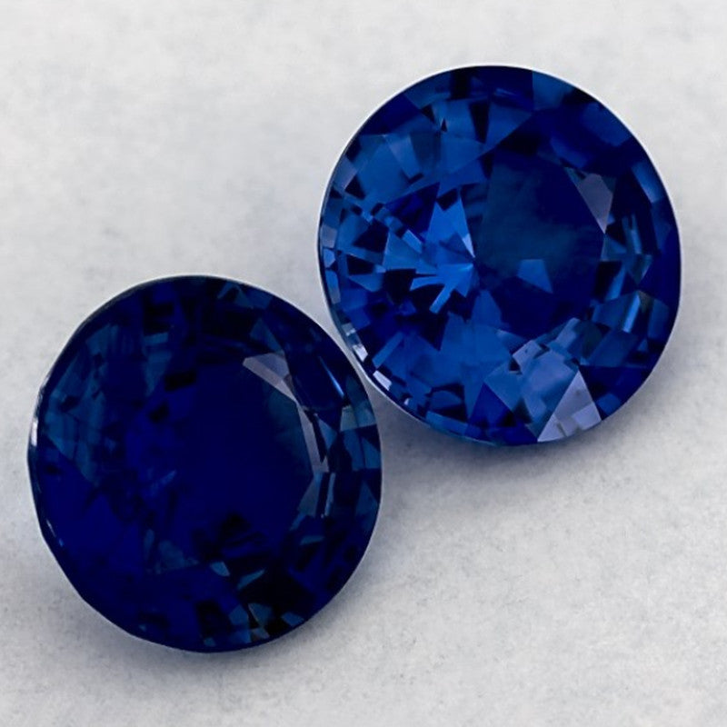 2.54 Carat Round Natural Blue Sapphire
