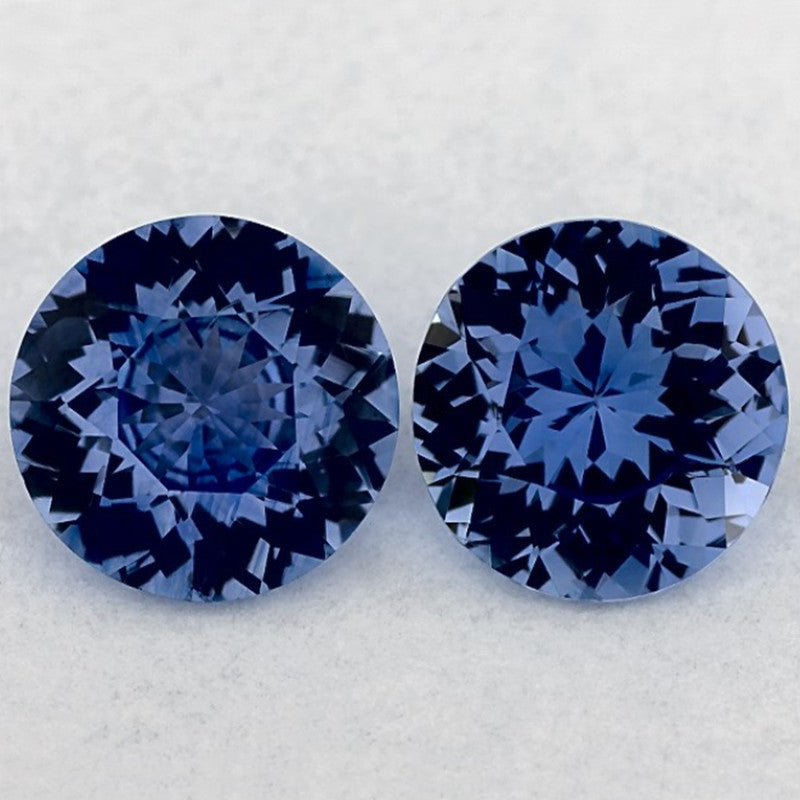 3.46 Carat Round Natural Blue Sapphire