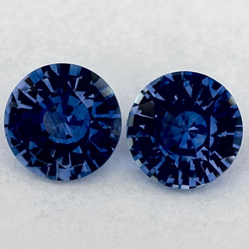 3.60 Carat Round Natural Blue Sapphire
