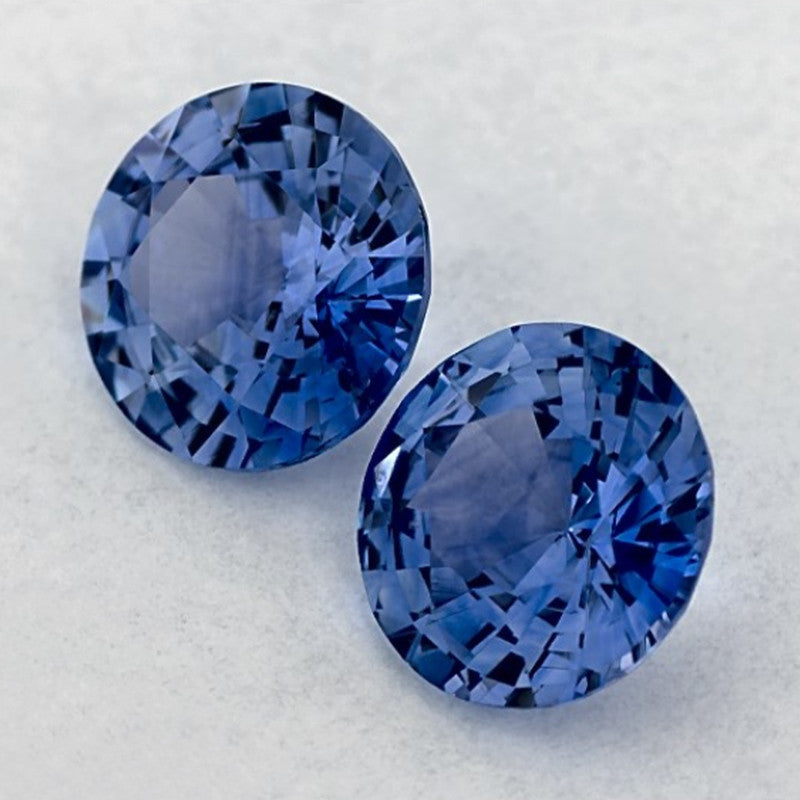 3.60 Carat Round Natural Blue Sapphire
