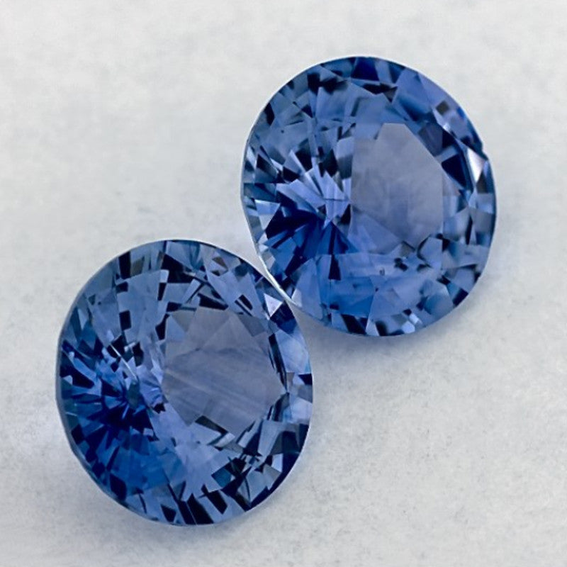 3.60 Carat Round Natural Blue Sapphire
