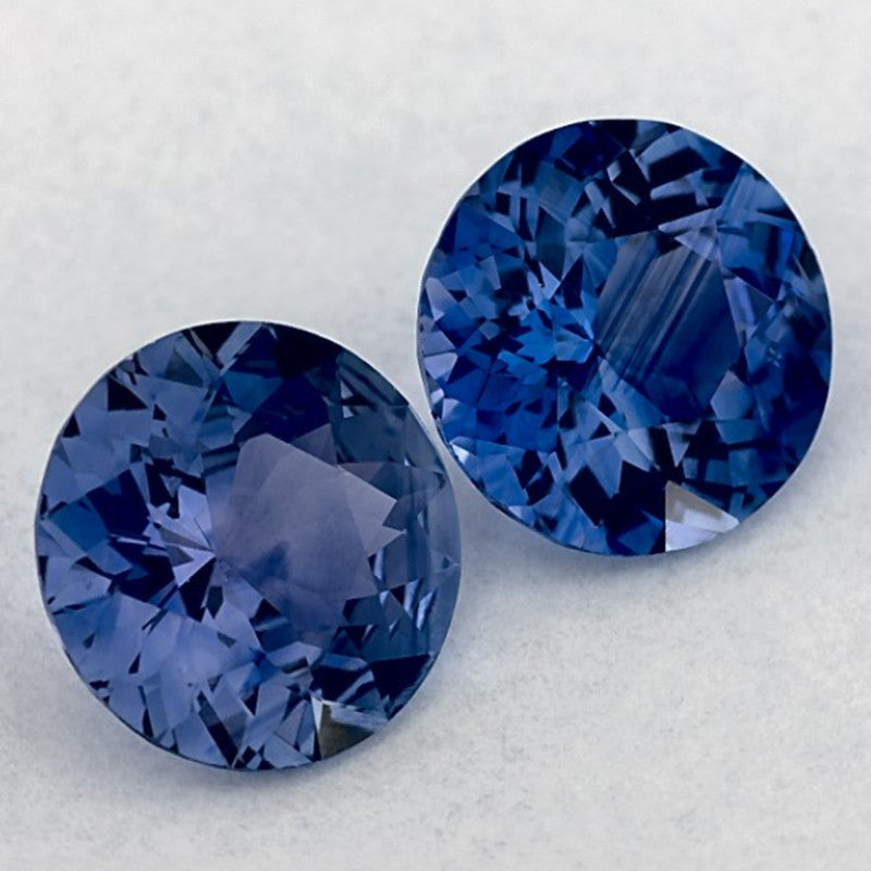 4.58 Carat Round Natural Blue Sapphire